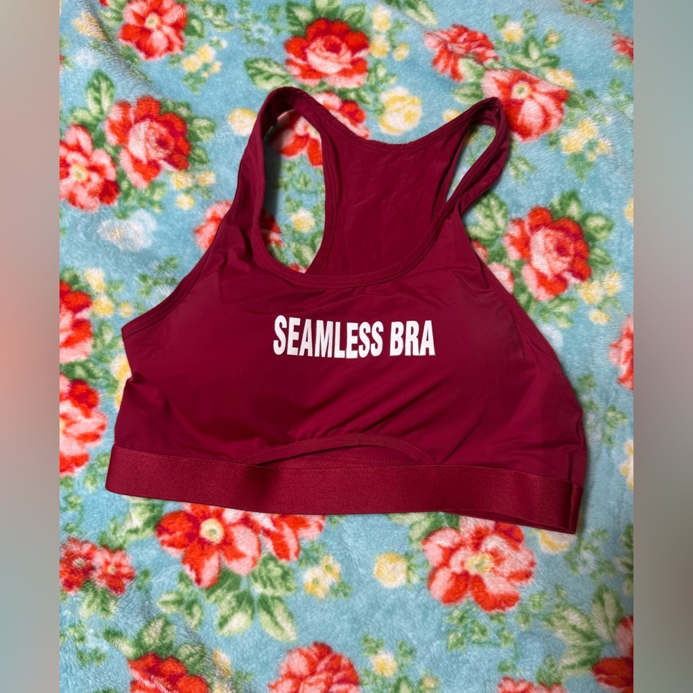 Seamless Bra in Burgundy
